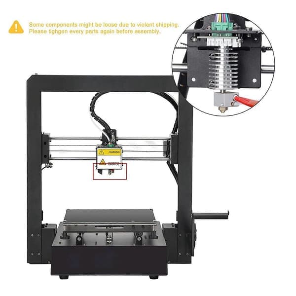 Til Anycubic I3 Mega Hotend 12V med 2 stk. hærdet stål 0,4 mm til E3D V6 dyser til ekstruder 3D-print Hotend