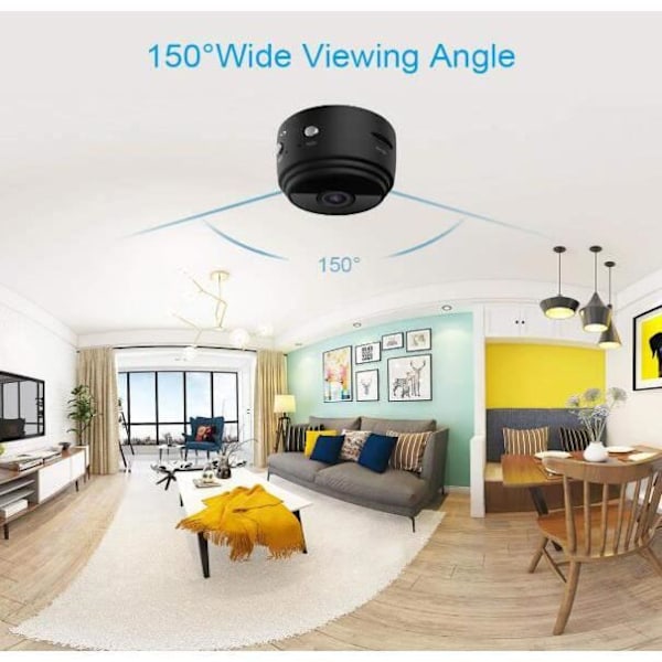 HD1080P Mini WiFi IP Spionkamera - Nattsyn - Bevegelsesdeteksjon