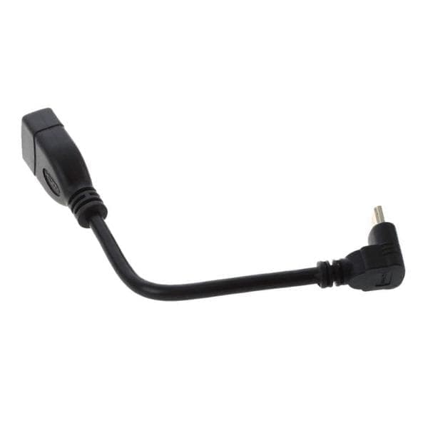 2X Mini HDMI uros - HDMI naaras 90 asteen muunninliitin sovitinkaapeli 1080P musta