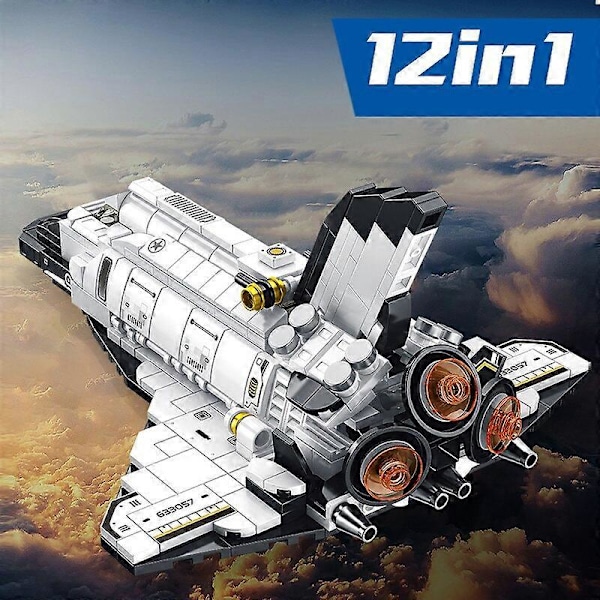 12 I 1 MINI Aerospace Space Saturn Ekspedition Raket Byggeklodser