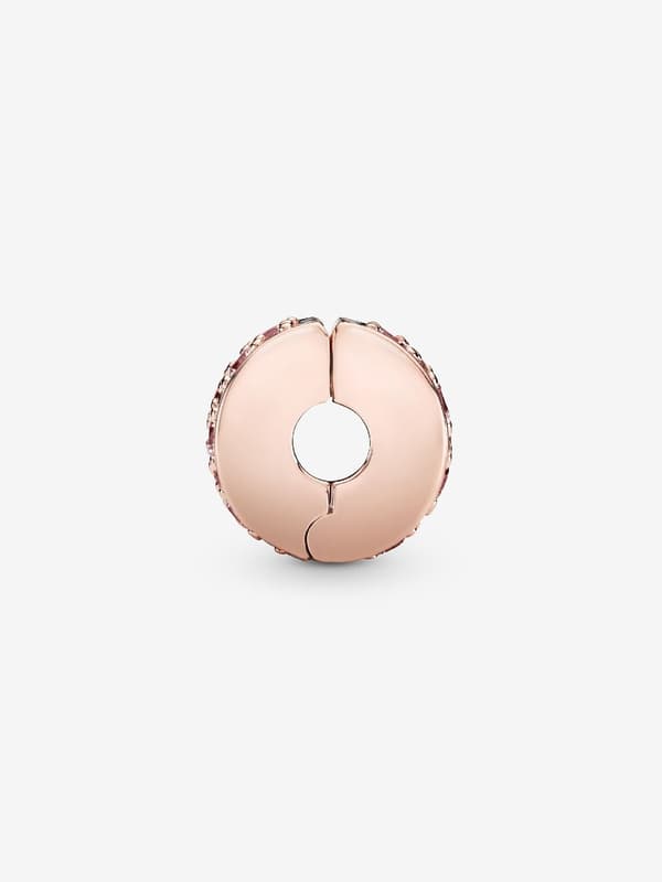 - Pink Pavé Clip Charm - 14k rosaguld plating