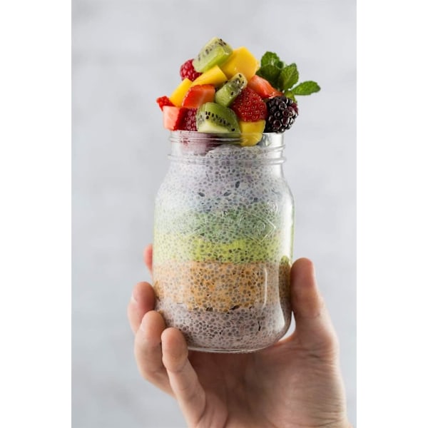 Konserveringsburk 0,5L (500ml) Rund Glas Skruvlock Konserveringsförvaringsburk för Sylt Chutneys Små Inlagda Frukter 500ml