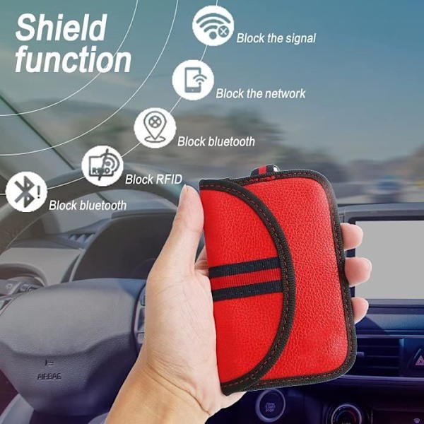 2 kpl RFID-suojattu avainpussi autolle, signaalin estävä pussi, RFID-signaalin estävät pussit auton avaimelle