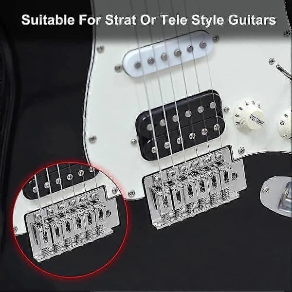 10,5 mm Gitarr Tremolo Stall Sadel för Fender Stratocaster, Silver