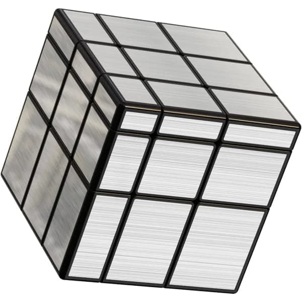 Spegelkub 3x3x3 Speed Cube - Silver Magic Cube Pussel Leksaker Kubspel för barn och vuxna
