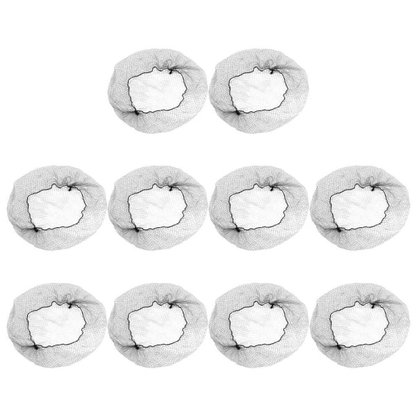 100 st svarta osynliga elastiska hårnät i stretchig nylon