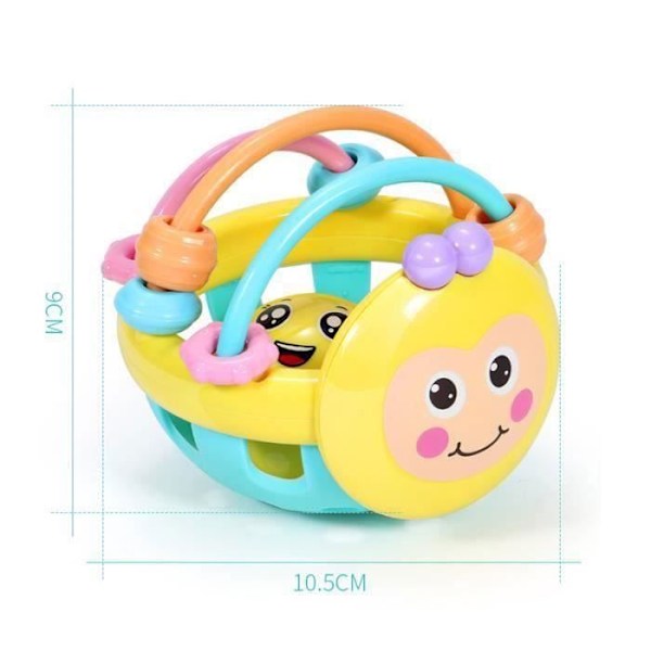 Pædagogisk legetøj - Blød gummirangle - 0-12 måneder - Unisex - ABS-plast