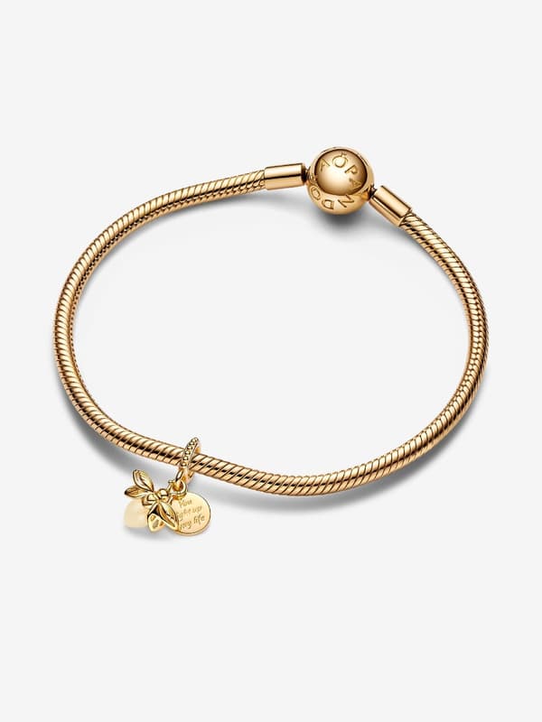 - Selvlysende Firefly Dangle Charm - 14k guldbelægning