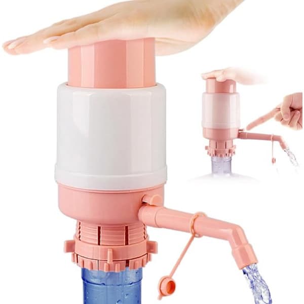 Universal vattenpump - Bärbar handpump - Med extra kort slang och vattenflasklock