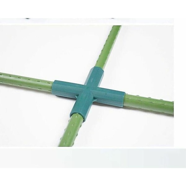 10 stk Plastrammekoblinger Koblinger rettvinklede rørkoblinger Byggekoblinger for drivhus 16mm 4-veis kryss