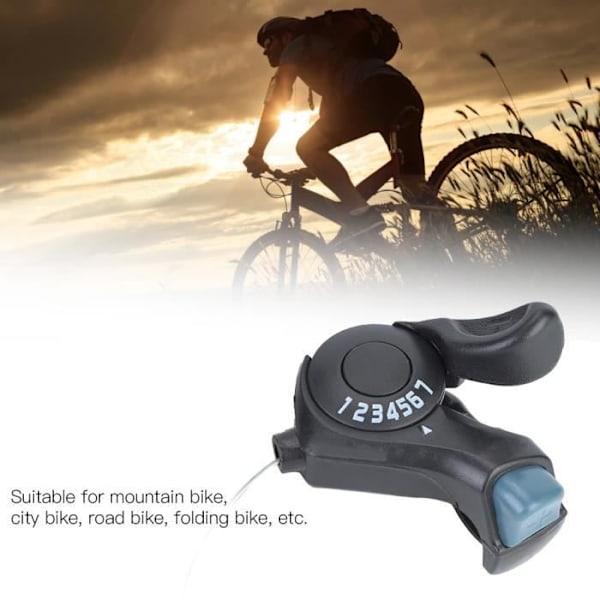 Tumväxlare - 7 Växlar - Kompatibel med Mountainbikes och Vikcyklar - Svart - Unisex