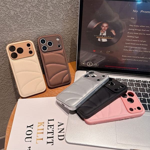 Passer til iPhone 17 mobildeksel, dekompresjon dunjakke materiale iPhone 17