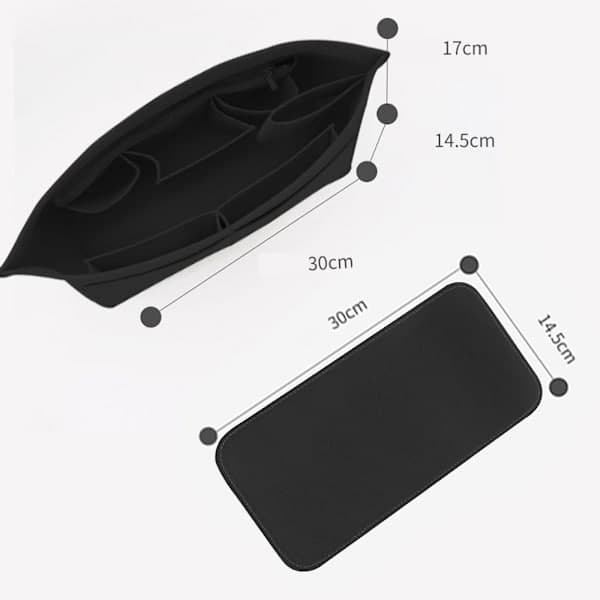 Handväska Organizer Insats - Inner Väska Organizer för Handväskor (2-pack) - Svart
