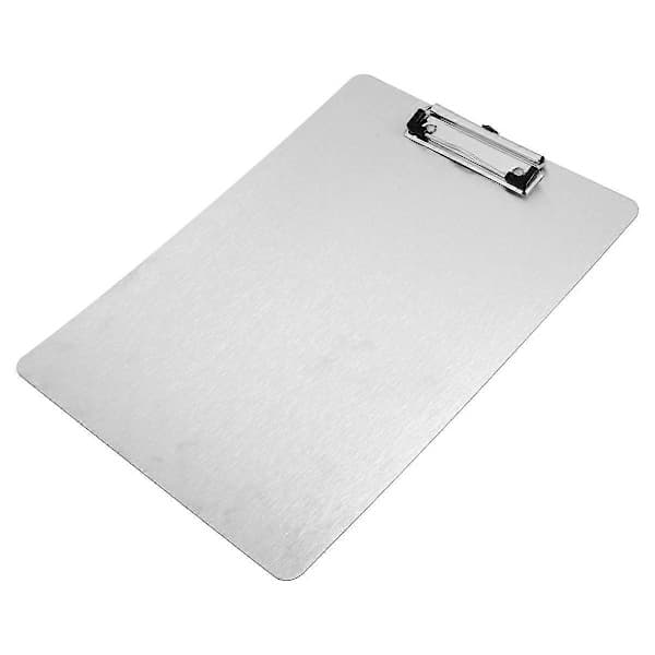 Metal Clipboard A4 Rustfrit Stål Clip Regningsopbevaringsmappe Skrivefilplade Menu Spl
