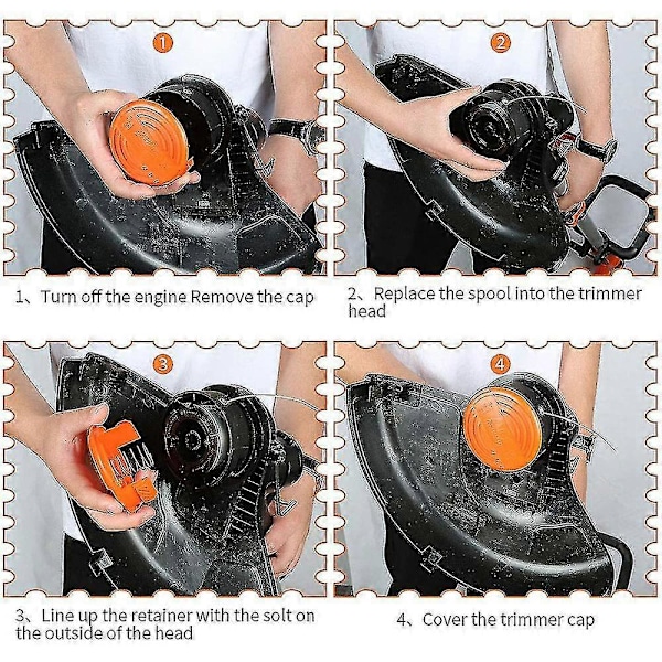 Utbytbara Spolar Passar Till Black+decker Af-100 Trimmertråd 4 pack