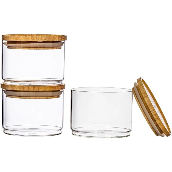 Staplingsbara Glasburkar - Set om 3