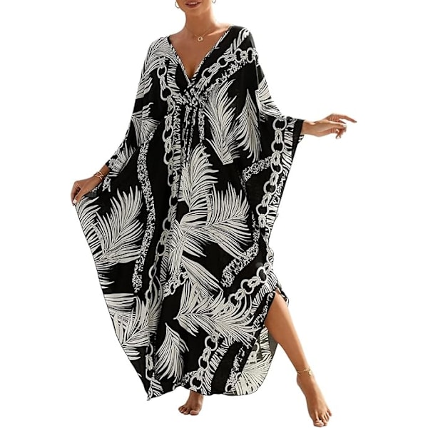 Kaftanklänningar Omslag för Badkläder Dam Plus Size Djurmönstrad Kaftan Resortklänning