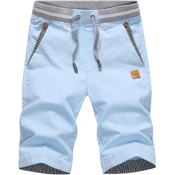 Herre Sommer Casual Shorts Bomuld med Elastisk Talje