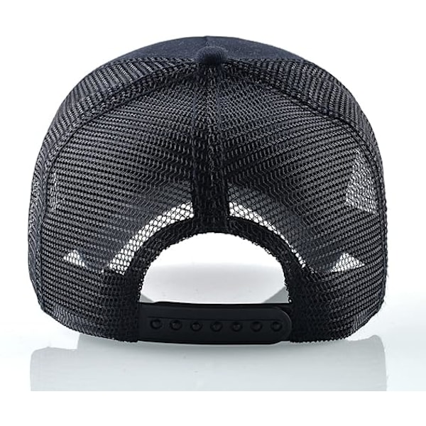 5-panels keps, Mesh-keps, Justerbar Snapback, Mesh Enfärgad Unisex Negro