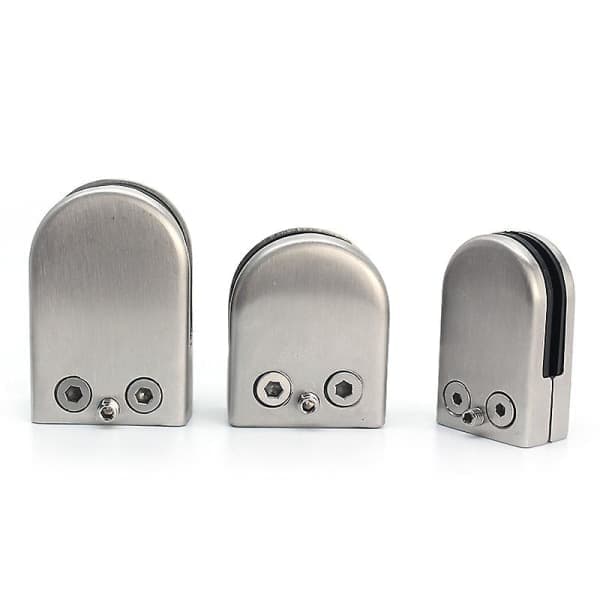 Glasklemmer 4 stk. rustfrit stål glasklemmer justerbar glasbeslag flad bagside til balustrade