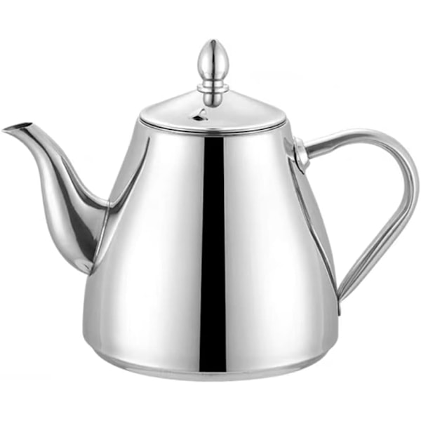 Rustfri stål tekande kaffe serveringskander 1,2 liter (42 oz) 4-5 kopper, let at hælde sølv tekande