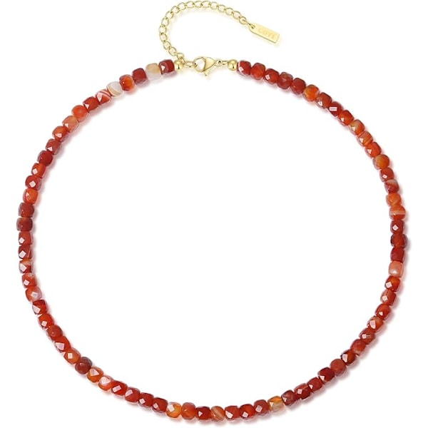 Halsband med Natursten för Kvinnor, Kristallpärlhalsband för Kvinnor, Halvädelstenshalsband med Pärlor för Kvinnor