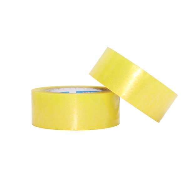 Tejp 3 Rullar 48mm x 100m Klar Paket Tejp | Klar Förpackningstejp för Packning av Paket, Lådor, Kartonger, Flytt Yellow 4.3*2.5*150