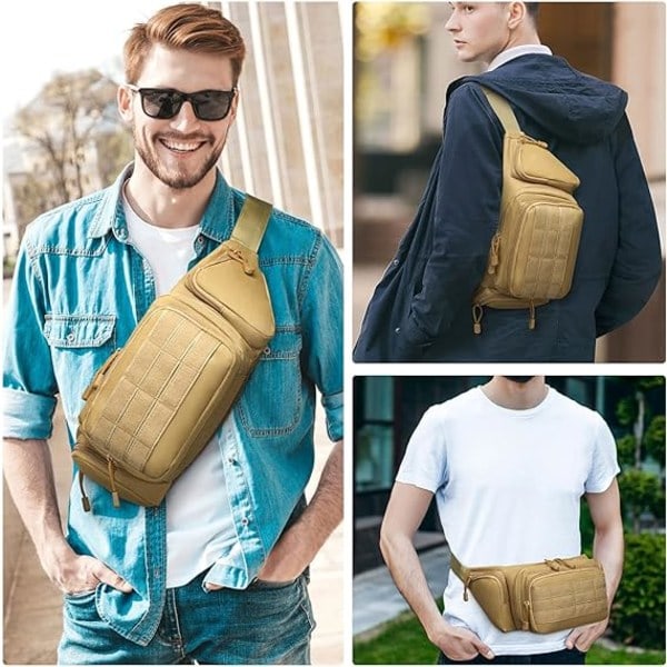 Taktisk midjeväska Militär Bumbag, Bumbag för vandring löpning hundpromenad mud color