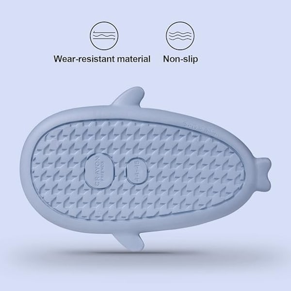 Hajtofflor för pojkar och flickor, Shark Flip Flops för män och kvinnor, Shark Slippers, Bekväma halkfria pool-hajsandaler med tjock sula för sommaren Light blue 40/41