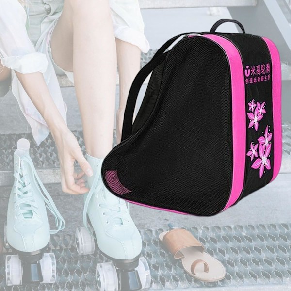 Skatebag, Unisex Pustende Bæreveske, Justerbar Skulderstropp, Oppbevaringsveske, Skatetilbehør, Rosa
