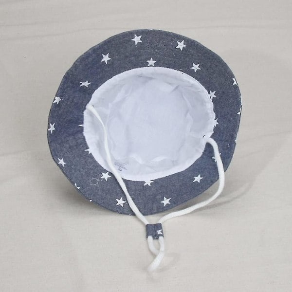 Barnesolhatt Justerbar Solhatt Pustende Strandhatt For Gutter Jenter_ll 12-24 Måneder Star Denim