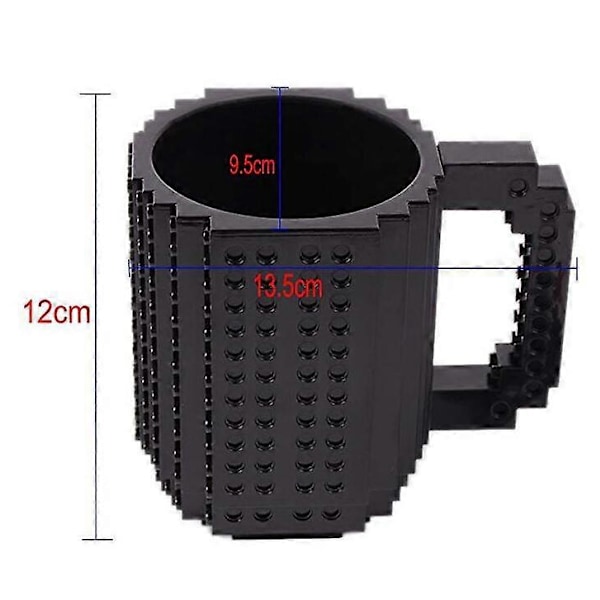 350 ml Sjov Byg En Klods Krus Nyhed Kaffekrus/Kopper Te Drikke Kop DIY Blok Puslespil Krus orange