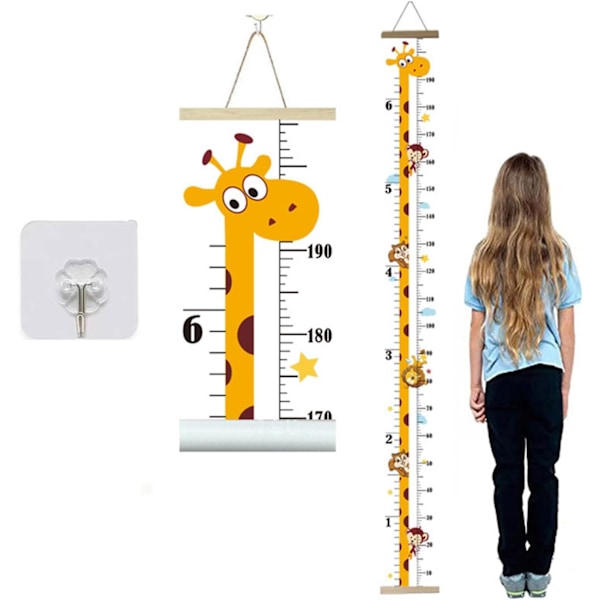 Højde Diagram til Børn, Højde Diagram, Børns Højde Væg Diagram til Børn Teenager Vækst Registrering, Træ Væg Lineal Soveværelse Børnehave Vægdekoration