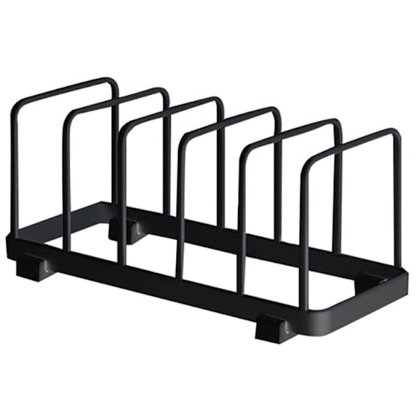 Oppbevaringsstativ for tallerkener, vertikalt tallerkenstativ, serveringsbrettholder, skap tallerkenstativ (svart) Black