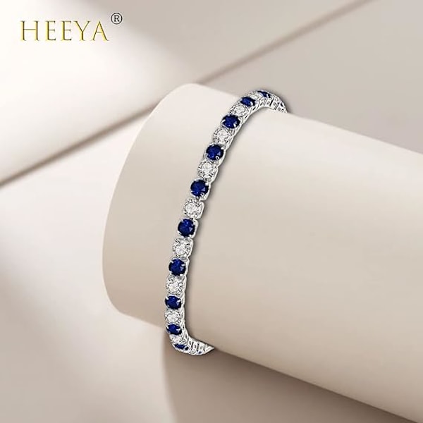 Armbånd til Kvinder Sterling Sølvbelagt Tennisarmbånd Krystal Slider Armbånd Dame Armbånd Diamant Zirconia Dame Armbånd Fødselsdagsgaver
