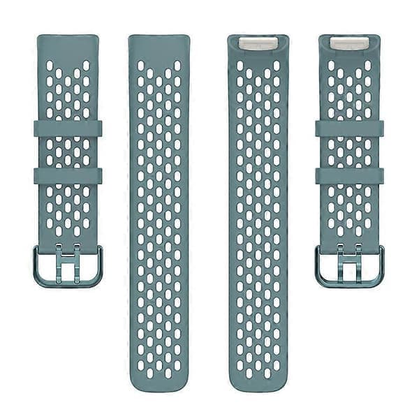 Blød silikone sportsudskiftningsrem med åndehuller til Fitbit Charge 6/5 Multicolor Style E Style E