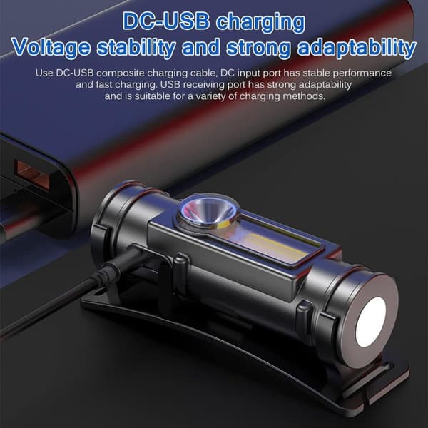 LED Hodelykt, USB Oppladbar Hodelykt 850 Lumen Frontlys IPX4 Vanntett Lampe