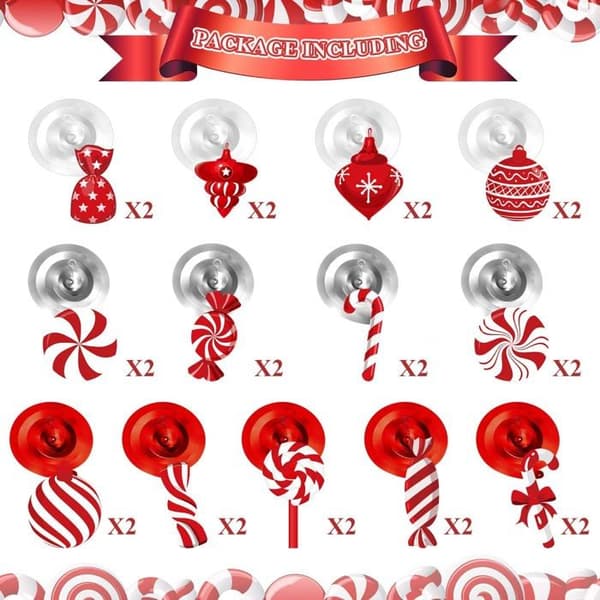Sæt med 26 juleloftdekorationer, spiralformede aluminiumsophæng til jul