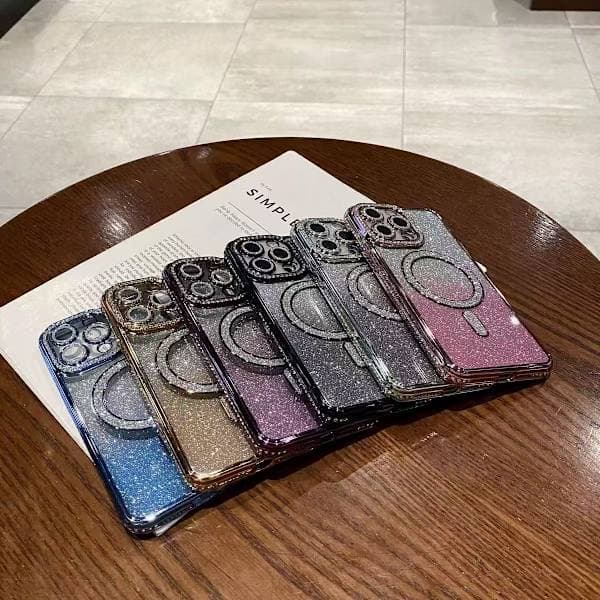 iPhone 16 Pro Max mobilcover, gradient sølv
