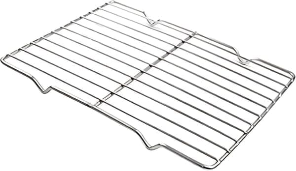 Kraftig ovnrist i rustfrit stål - 13,5 x 22,2 cm bage- og afkølingsrist med 4 fødder, perfekt til luftstrøm, bageplader og stegning