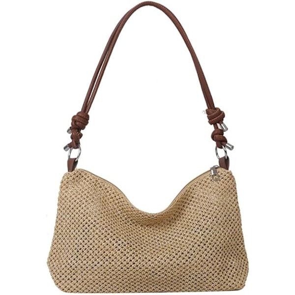 Raffiaväska Dam Sommar Stråväska Strandväska Dam Crossbody Väska Liten Slingväska Mobilväskor Liten Väska Dam Axelväska Sommarväska Marrón