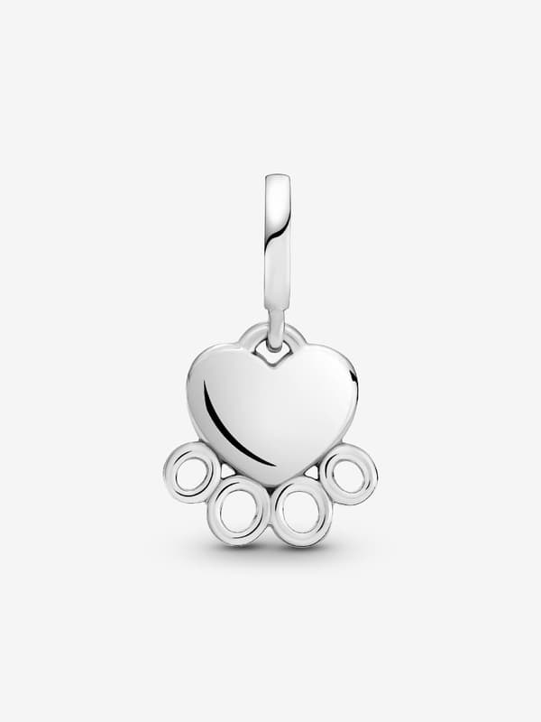- Hjerter & Poteaftryk Dingle Charm - Sterling sølv