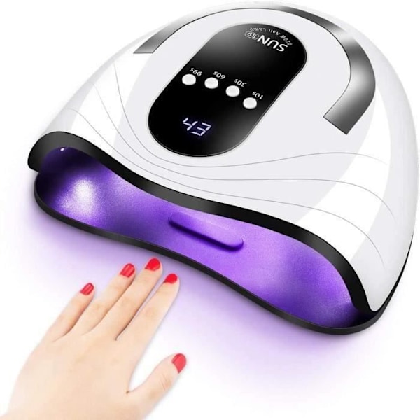 Profesjonell UV Negletørkerlampe, 120W UV LED Gel Neglelampe, Automatisk Sensor, 4 Timere 10/30/60/99S, UV MANIKYRLAMPE