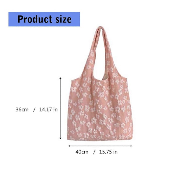 Iøjnefaldende nylonhåndtaske med karakteristisk blomsterprægning skuldertaske underarmstaske til rejser og fritidstøj Sort Black