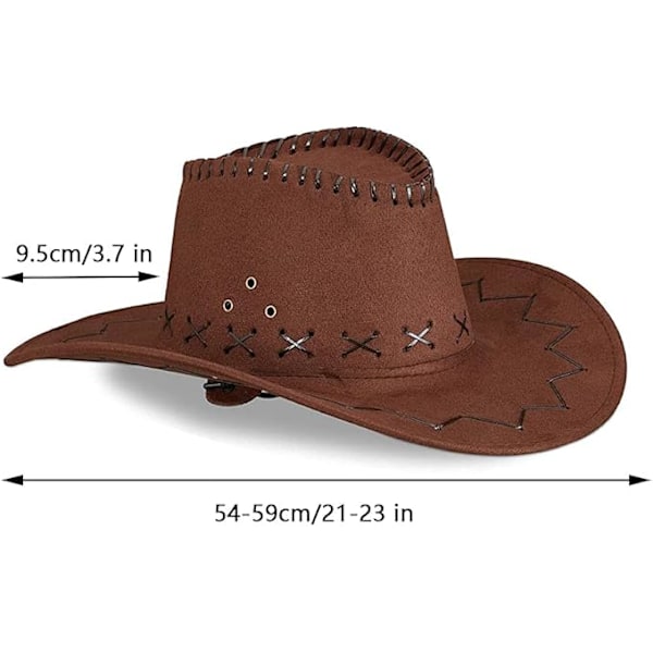 Cowboy-hattu, Nahkainen Cowboy-hattu, Leveälierinen Cowboy-hattu, Lännen Cowgirl-hattu Lapsille