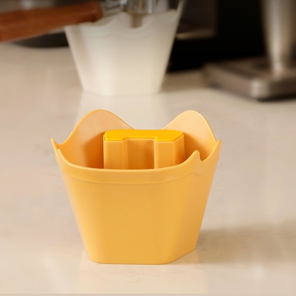 Espressomaskine Tilbehør - Kaffebøtte, 12,6 cm/4,96 tommer Espresso Kaffegrumsbeholder til Hjemmet, Cafe, Kaffebar Yellow