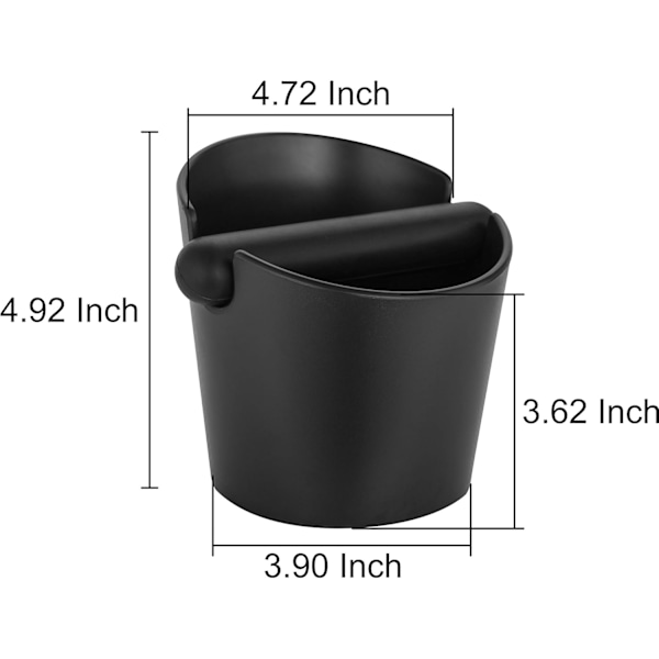 Kaffesumpslåda 12,4 cm, Kaffesumpslåda Svart, Kaffeslaglåda för Kaffesump, Liten Kaffesumpslåda, Mini Kaffesumpslåda, Liten Espresso Kaffesumpslåda