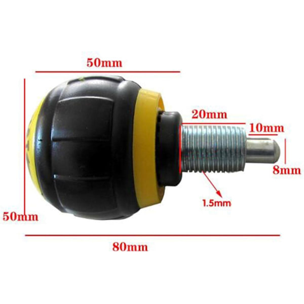 Sportssykkel trekkstift fjærknott M16 M18 universal pop trekkstiftknott M16 svart gul