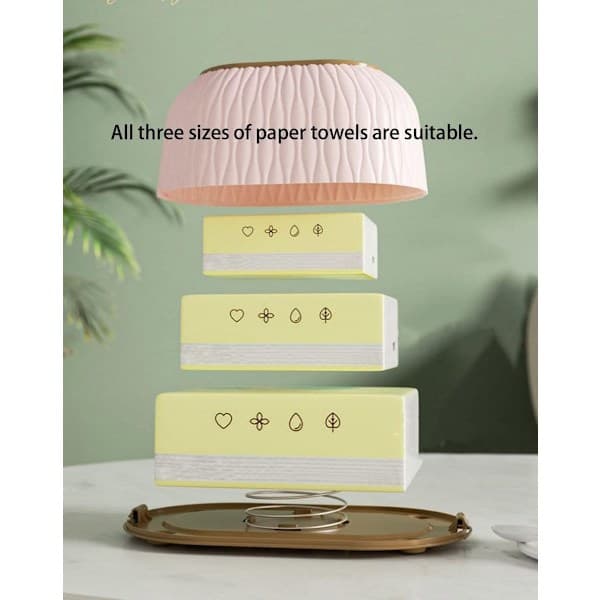 Rektangulær servietdækholder Servietboksdispenser Servietorganisator til badeværelse, soveværelse, kontor og bil (pink)