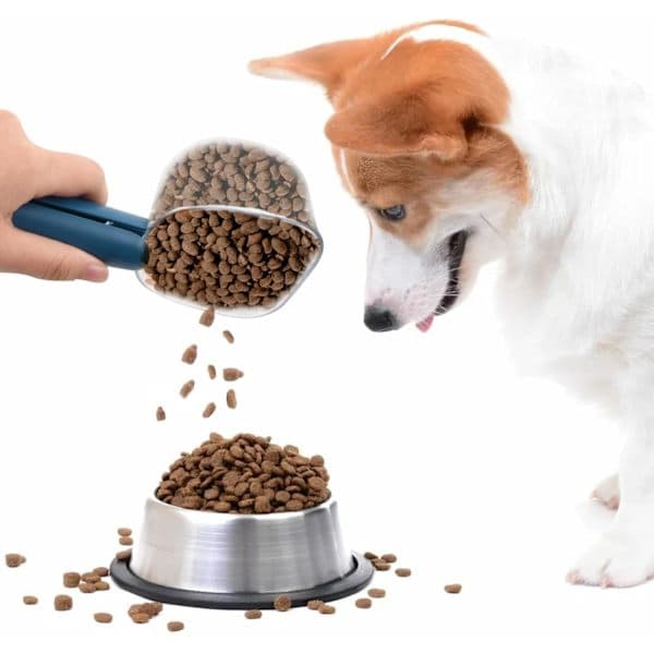 (Pink) Målebæger til kæledyrsfoder, hundefoderpose, kattefodreske, hundefodermålebæger 250 ml